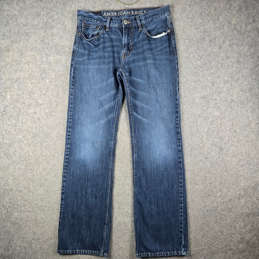 American Eagle Original Boot Jeans Mens 30x34 Fits (31x31) Blue Denim Classic
